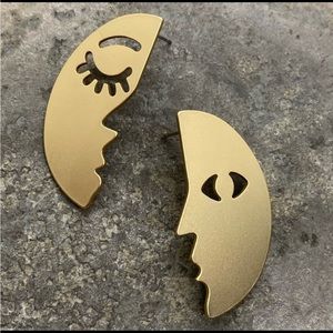 Asleep & Awake Crescent Moon Earrings